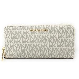 Michael Kors Leather Wallet with Wristlet Strap